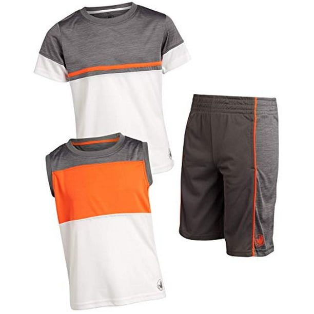 Body Glove Boys 3-Piece Performance Athletic Short Set